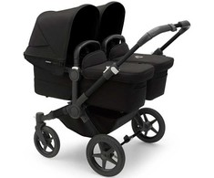 Universalus vežimėlis dvynukams Bugaboo Donkey 5 TWIN - Juodas/Midnight Juodas/Midnight Juodas