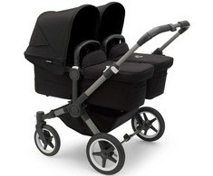 Universalus vežimėlis dvynukams Bugaboo Donkey 5 TWIN - Graphite/Midnight Juodas/Midnight Juodas