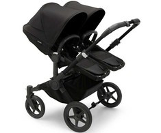 Universalus vežimėlis dvynukams Bugaboo Donkey 5 TWIN - Juodas/Midnight Juodas/Midnight Juodas