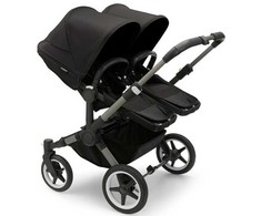 Universalus vežimėlis dvynukams Bugaboo Donkey 5 TWIN - Graphite/Midnight Juodas/Midnight Juodas