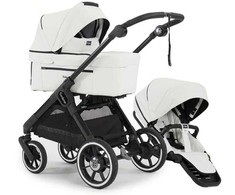 Universalus vežimėlis Emmaljunga Sento Lux Ergo Plus 2in1 Baltas Leatherette
