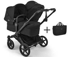 Universalus vežimėlis pametinukams Bugaboo Donkey 6 DUO 2in1 Heritage juodas/Heritage juodas/juodas frame