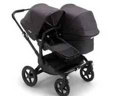 Universalus vežimėlis pametinukams Bugaboo Donkey 5 DUO Premium Collection Washed Juodas/Washed Juodas/Juodas važiuoklė