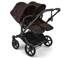 Universalus vežimėlis pametinukams Bugaboo Donkey 6 DUO 2in1 Cocoa ruda/Cocoa ruda /juodas frame
