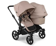 Universalus vežimėlis pametinukams Bugaboo Donkey 6 DUO 2in1 Desert taupe /Desert taupe /juodas frame
