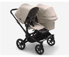 Universalus vežimėlis pametinukams Bugaboo Donkey 5 DUO Desert taupe/Desert taupe/juodas frame