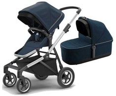 Universalus vežimėlis pametinukams Thule Sleek 2in1 navy mėlynas