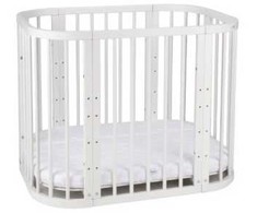 Waldin 5in1 lovytė su čiužinuku Baltas