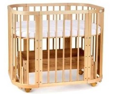 Waldin 5in1 lovytė su čiužinuku Natural wood