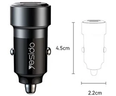Aut.krov.Yesido Y55 60W USB X Type-C + TC–TC laidas