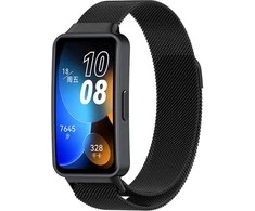 4Wrist Milanese kilpa su magnetiniu užsegimu, skirta Huawei laikrodžio apyrankei 10, 9, 8 – juoda