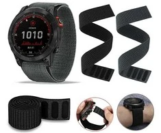 Nailono kilpinis dirželis, skirtas Garmin Fenix 7/6/5/Forerunner 935/945 - 22mm - Juodas