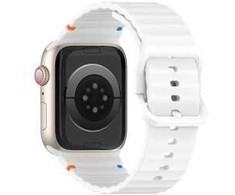 4Wrist Silikoninis dirželis Apple Watch 42/44/45/49 mm - Baltas