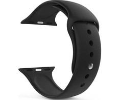 4Wrist Silikoninis dirželis Apple Watch - juodas 42/44/45 mm - S / M