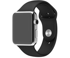 4Wrist Silikoninis dirželis Apple Watch - juodas 42/44/45 mm - S / M