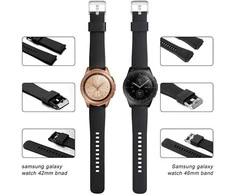 4Wrist Silikoninis dirželis Samsung Galaxy Watch - juodas 22 mm