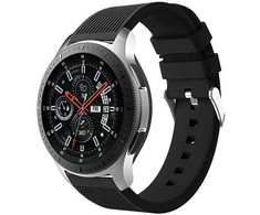 4Wrist Silikoninis dirželis Samsung Galaxy Watch - juodas 22 mm