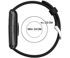 4Wrist Silikoninis dirželis Huawei Watch FIT, FIT SE, FIT new - Juodas