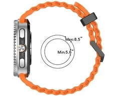 4Wrist Silikoninis sportinis dirželis, skirtas „Samsung Galaxy Watch8“ – oranžinis