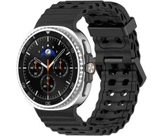 4Wrist Silikoninis sportinis dirželis, skirtas „Samsung Galaxy Watch 8“ – juodas