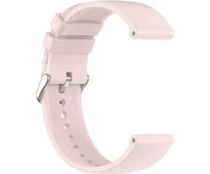 4Wrist Universalus silikoninis dirželis su sidabriniu užsegimu 20 mm - Rožinė