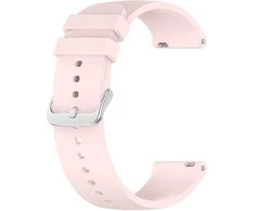 4Wrist Universalus silikoninis dirželis su sidabriniu užsegimu 20 mm - Rožinė