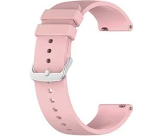 4Wrist Universalus silikoninis dirželis su sidabriniu užsegimu 22 mm - Rožinė