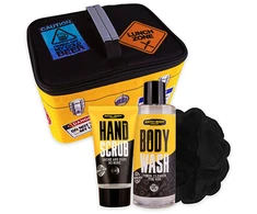 Kūno priežiūros priemonių rinkinys Bath &amp; Body Toolkit (Kūno prausiklis, 200ml + Rankų šveitiklis, 50ml + Kūno kempinėlė)