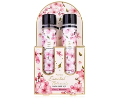 Accentra bath set ESSENTIAL BOTANICS cherry blossom tube in a gift box, dušo želė 60ml, body lotion 60ml
