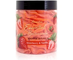 Accentra ESSENTIAL BOTANICS braškių ir vanilės dušo putos puodelyje 160 g