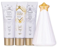 Kūno priežiūros dovanų rinkinys Accentra Winter Magic (60 ml dušo gelis, 60 ml kūno losjonas, 60 ml rankų ir nagų kremas, 100 g vonios bomba)