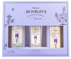 Accentra Lavender DR. FINLAY`S bath care gift set in a lavender gift box, dušo želė 240ml, body lotion 190ml, hand and nail cream 60ml, 3 fragrances