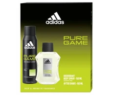 Adidas Pure Game - losjonas po skutimosi 100 ml + dezodorantas purškiklis 150 ml
