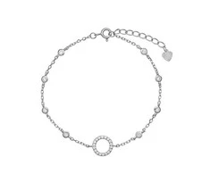 Again Jewelry Vėlgi Jewelry Decent sidabrinis apyrankė su cirkoniais AJNR0010