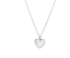 Again Jewelry Delicate sidabrinis pakabukas Širdelė su perlamutru AJNA0031 (grandinė, pakabukas)