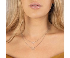 Again Jewelry Double sidabrinis pakabukas with rings AJNA0030