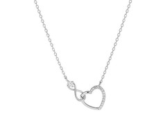 Again Jewelry Vėl papuošalai Infinity Love Romantiški Sidabrinis karoliai AJNA0011