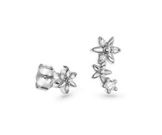Again Jewelry Asimetriški sidabriniai auskarai su kubiniu cirkoniu AJNS0035