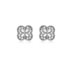 Again Jewelry Žavūs sidabriniai auskarai su kubiniu cirkoniu AJNS0026