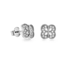 Again Jewelry Žavūs sidabriniai auskarai su kubiniu cirkoniu AJNS0026