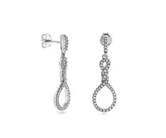 Again Jewelry Akinantys sidabriniai auskarai su kubiniu cirkoniu AJNS0015
