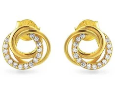 Again Jewelry Gold-plated earrings with cubic zirconia AJNS0069
