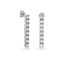 Again Jewelry Elegantiški sidabriniai kabantys auskarai su cirkoniais AJNS0001