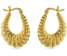 Again Jewelry Madingi paauksuoti auskarai su žiedais AJNS0065
