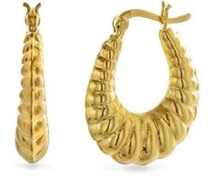 Again Jewelry Madingi paauksuoti auskarai su žiedais AJNS0065