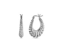 Again Jewelry Madingi sidabriniai auskarai su lanku AJNS0064