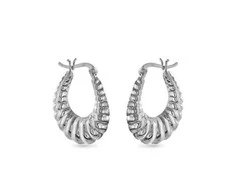 Again Jewelry Madingi sidabriniai auskarai su lanku AJNS0064