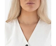 Again Jewelry Rožiniai krištolo karoliukais papuošti karoliai AJKNA002