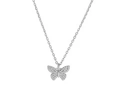 Again Jewelry Vėl papuošalai Sidabrinis drugelių karoliai AJNA0005 (grandinė, pakabukas)