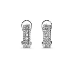 Again Jewelry Sidabriniai žiediniai auskarai su kubiniu cirkoniu AJNS0002